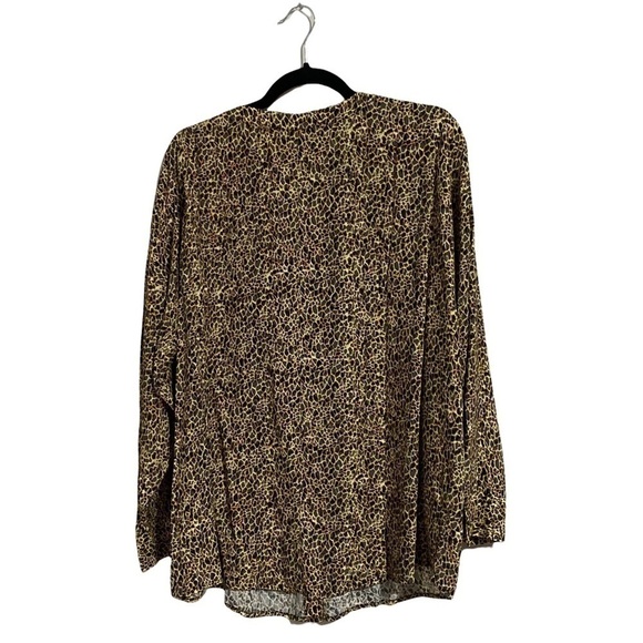 Eloquii Leopard Wild Child Drop Shoulder Blouse, New with Tags - Picture 4 of 7